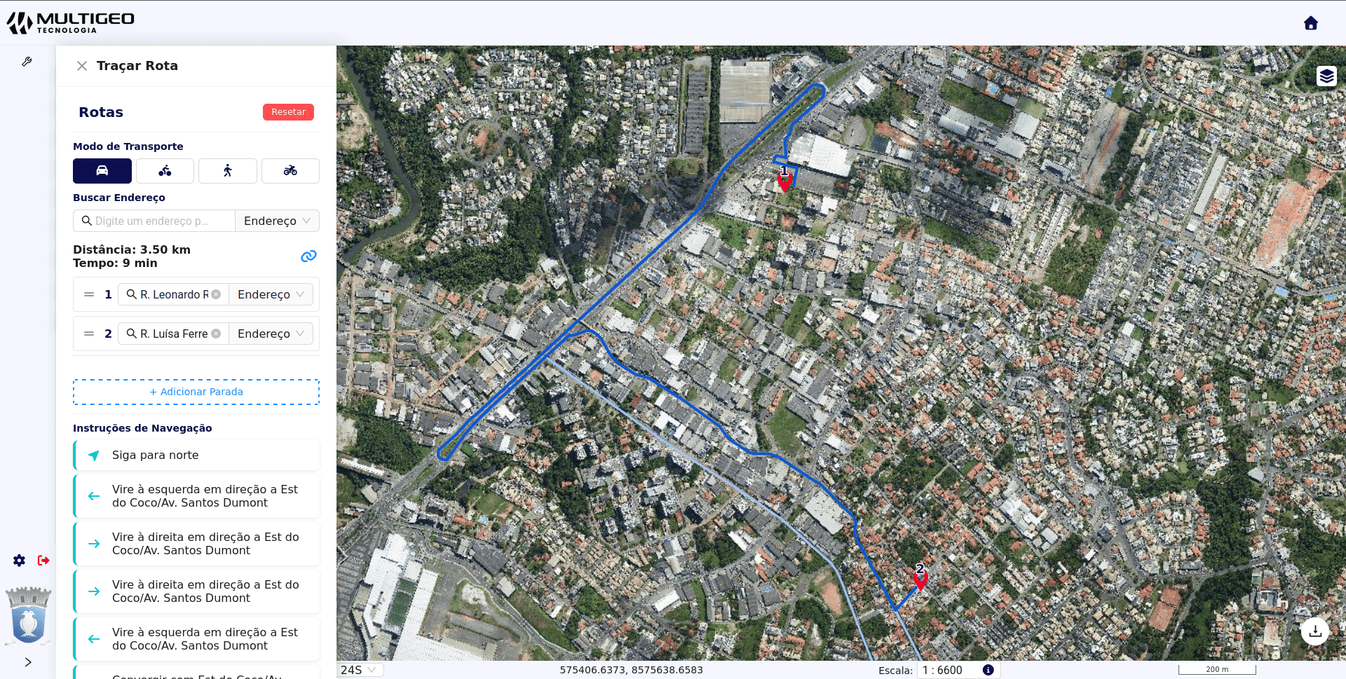Ferramenta Traçar Rota